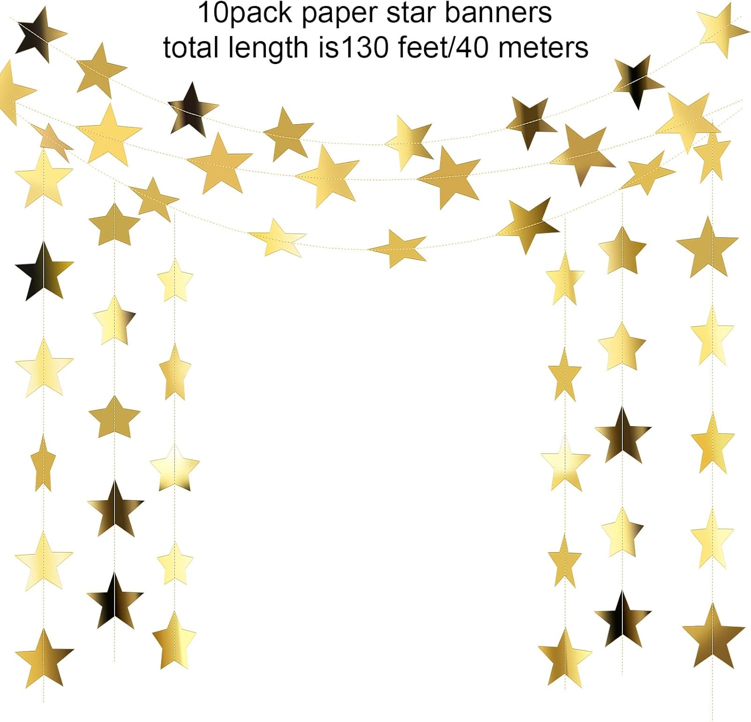 130ft Star Garland Banner for  - Wedding Decoration Supply avis et prix