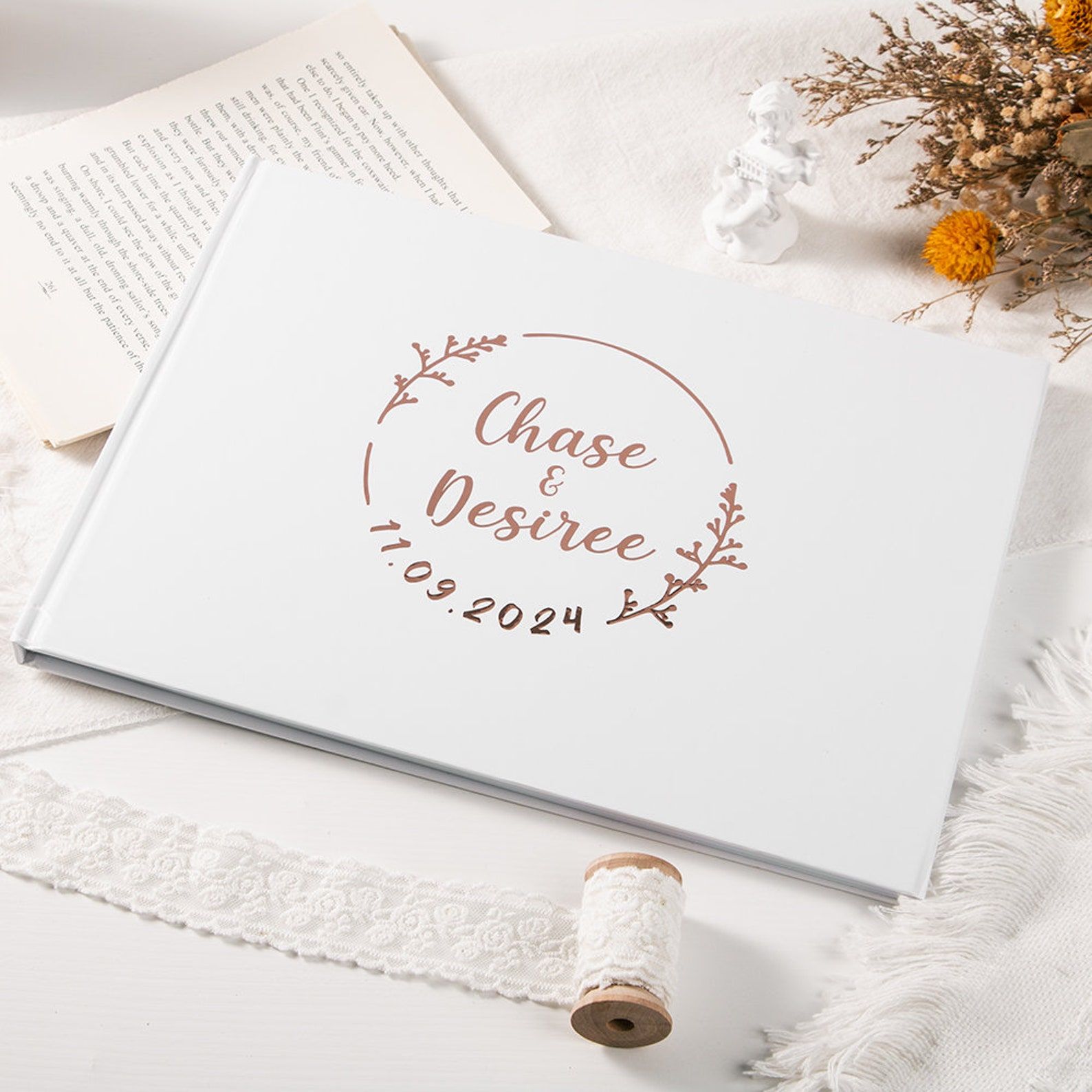 Custom Wedding Guestbook Perso - Personalized Guest Book avis et prix